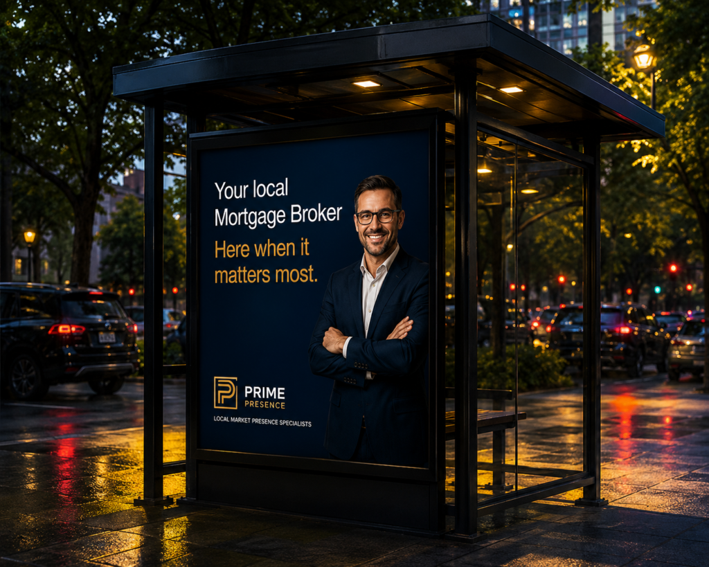 Prime Presence Mortgage Brokers Bus Shelter
